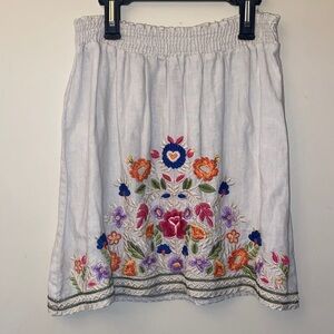 Johnny Was Embroidered Floral Women's Skirt